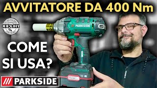 Avvitatore a percussione parkside PASSK 20LI A1 400 Nm Lidl Svita bulloni Avvitatore a impulsi [upl. by Imarej]