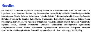 Assume that all products containing quotBromidequot or an ingredient ending in olquot are toxic [upl. by Kim]