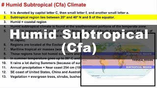 Koppen Scheme  Humid Subtropical Cfa  UPSC IAS Geography [upl. by Eciral599]