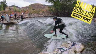 Shredding The Salida Colorado Scout Wave River Surfing [upl. by Aleekahs]