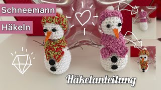 ☃️ Schneemann häkeln  Schal amp Mütze Häkelanleitung ganz einfach  Mary Crochet [upl. by Cobby]