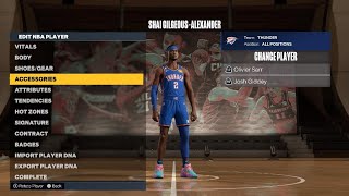 Shai GilgeousAlexander Accessories Fix  NBA 2K23 [upl. by Wane]