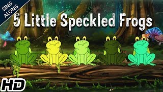 Five Little Speckled Frogs HD Nursery Rhyme With Lyrics  Popular Nursery Rhymes  Shemaroo Kids [upl. by Bonine]