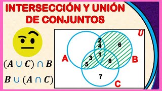 ✅ Intersección y Unión de Conjuntos 1  Diagramas de Venn [upl. by Solracsiul578]