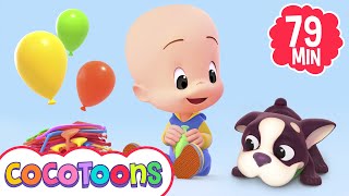 Learn colors with Cuquins magic balloons  Children Songs and Educational Videos  Cocotoons [upl. by Aihsekel442]