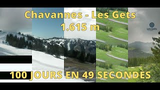 Les Gets  Portes du Soleil ⏩ Timelapse 100 jours [upl. by Atineb]