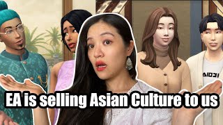 New Kits in the Sims 4 and they are SELLING ASIAN CULTURE to us [upl. by Irahcaz]