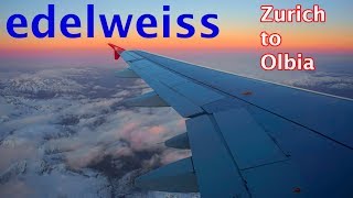 FLIGHT REVIEW  Edelweiss Air  Zurich to Olbia  Airbus A320 [upl. by Mildred]