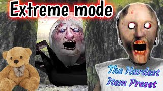 Granny 18  Extreme mode  The Hardest Item Preset Escape with Teddy [upl. by Wilton]