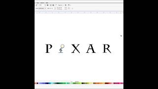 Pixar Logo  CoreldrawDrawing shorts pixar pixarcars [upl. by Ancilin]