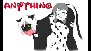 COMIC DUB Anything  Ladynoir Miraculous Ladybug [upl. by Kcirret]