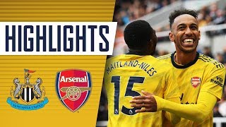 AUBAS OFF THE MARK  Newcastle United 01 Arsenal  Goals amp highlights [upl. by Eintruok345]