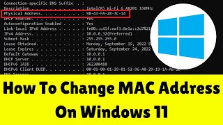 How to Change MAC Address on Windows 11 [upl. by Atinuhs]