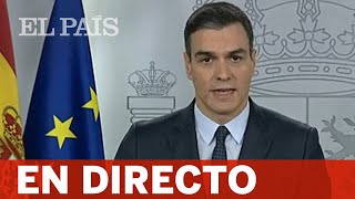 DIRECTO CORONAVIRUS  Declaración del PRESIDENTE del Gobierno PEDRO SÁNCHEZ [upl. by Sivartal]