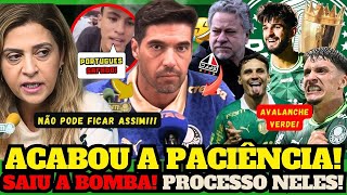 ACABOU A PAZ 🔥 PALMEIRAS VAI À JUSTIÇA SÃO PAULO E CARPINI ELIMINADOS 🤬 ABEL FERREIRA É ATACADO [upl. by Aerdnaxela169]