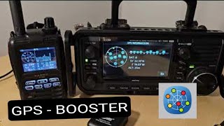 ICOM IC705  amp YAESU FT5D  GPS BOOSTER [upl. by Namzzaj]