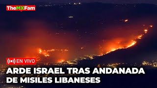 ARDE ISRAEL INCENDIOS MASIVOS EN BEN GURION TRAS MISILAZOS DE LIBANO  TheMXFam [upl. by Gnut]