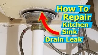 How to Replace A Kitchen Sink Drain Strainer Repair Leak [upl. by Det802]