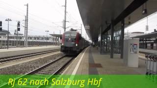 Railjet 62 nach Salzburg Hbf TrainView 64 SommerTour ´13 [upl. by Seys]