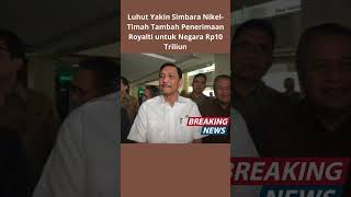 Luhut Yakin Simbara NikelTimah Tambah Penerimaan Royalti untuk Negara Rp10 T shorts [upl. by Ynnavoj]