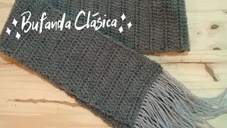 Bufanda Clásica 🧣 Tejida a Crochet  Paso a Paso [upl. by Bywaters]