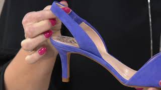 Vince Camuto Leather or Suede Slingback Pumps  Kolissa on QVC [upl. by Tattan]