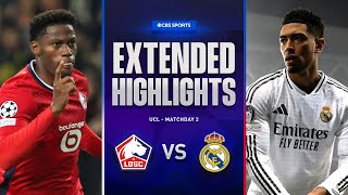 Lille vs Real Madrid Extended Highlights  UCL League Phase MD 2  CBS Sports Golazo [upl. by Brownson]