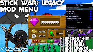 Stick War Legacy MOD MENU apk V202114  Unlimited Gold Gems Troops Upgrade Point  Free Mods [upl. by Ailina162]