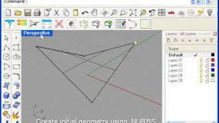 RhinoMembrane Tutorial 1  Four point tent [upl. by Prudy]