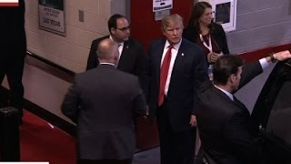 Raw Trump and Family Arrive for Final Debate [upl. by Namrak]