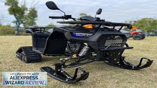 125cc ATV Snowmobile Tracked Sled Cross Country Ski Vehicle Gasoline Sonw ATV Review [upl. by Ehcsrop]