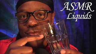 ASMR  Liquid sounds  Audible Whispers  liquids glass tapping spray bottle trigger lovers [upl. by Ahtanamas]