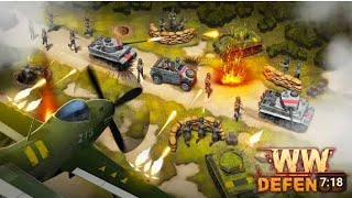 WWII Defense RTS Army TD game  Hard Mode  Level 122 Parallels  Junaidgame77 [upl. by Beebe]