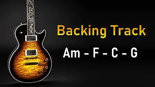 Rock Pop BACKING TRACK A Minor  Am F C G  70 BPM  Guitar Backing Track [upl. by Gilbertson142]