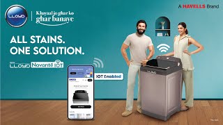 Lloyd Novante Washing Machine  IoT  All Stains One Solution  Ranveer amp Deepika  Hindi  20 Sec [upl. by Frayda385]