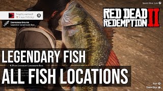 All Legendary Fish Collectible Locations A Fisher of Fish  Red Dead Redemption 2 [upl. by Ilyah]