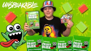 Unspeakable FruitBlox Apple Strawberry Fruit Snacks Review [upl. by Ecart]