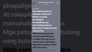 Upuan  Gloc  9 Lyrics 1st verse Gloc9 Short lyrics Subscribe [upl. by Cristobal]