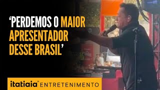 CANTOR LEONARDO HOMENAGEIA SILVIO SANTOS DURANTE SHOW EM SÃO PAULO [upl. by Afatsom300]