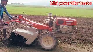 Plowing The Land A Mini Power Tiller Tractorindia ka Bast tractor youtubevideo tractor farming [upl. by Eiba]