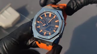 Unboxing the Orange Casioak Mod  Casio G Shock GA2100 Review [upl. by Milissent]