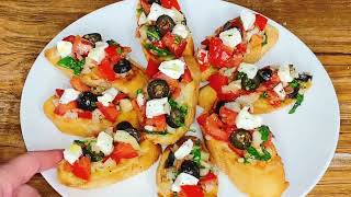 BRUSCHETTA ITALIANAS CON MOZZARELLA  UnaChefenlaCocina [upl. by Simon980]