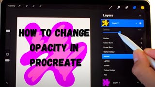 How to change the opacity of a layer in Procreate shorts youtubeshorts procreatetips [upl. by Adnoma]