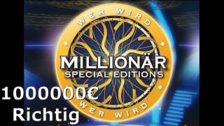 Wer wird Millionär Soundtracks 13  1000000 € Antwort Richtig [upl. by Hanoj]