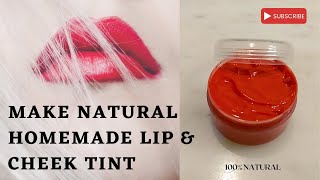 How to make Lip Tint at home  Homemade Lip and Cheek Tint  DIY lip tint making [upl. by Shull]