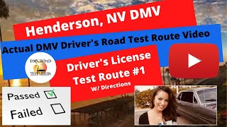 ACTUAL TEST ROUTE  Henderson NV DMV Behind The Wheel Drivers Training Driving Test Nevada Course [upl. by Him536]