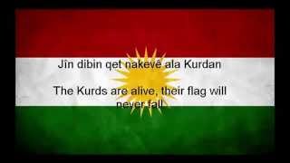 Ey reqib her  kurdish anthem lyrics kurdishampenglish [upl. by Nraa921]