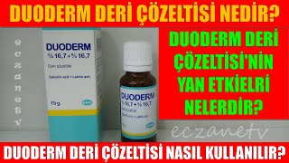 Duoderm Deri Çözeltisi Nedir Duoderm Deri Çözeltisinin Yan Etkisi Nedir Duoderm Nasıl Kullanılır [upl. by Harshman]