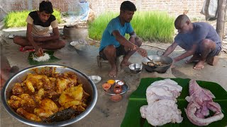 bakre ka fefada with charbi recipe village style cooking for eating mutton fat curry goat liver 😋 [upl. by Anneiv605]