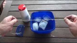 How to Stick String to Ice using Salt  Simple Science Experiment  Easy to do [upl. by Notsle]